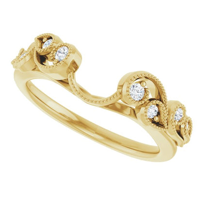 1/8 CTW Natural Diamond Wrap-Style Ring Enhancer