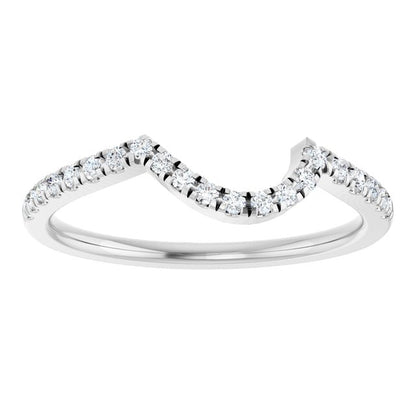 14K White Gold 1/5 CTW Natural Diamond Matching Band, 3.73 mm