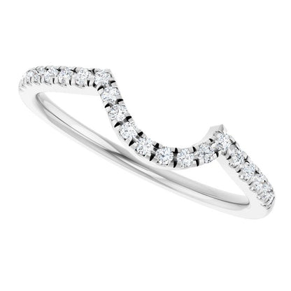 14K White Gold 1/5 CTW Natural Diamond Matching Band, 3.73 mm
