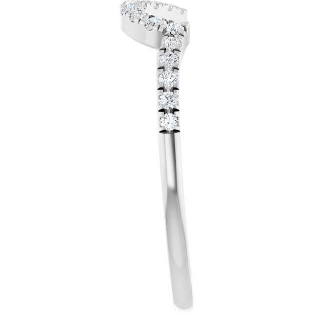 14K White Gold 1/5 CTW Natural Diamond Matching Band, 3.73 mm