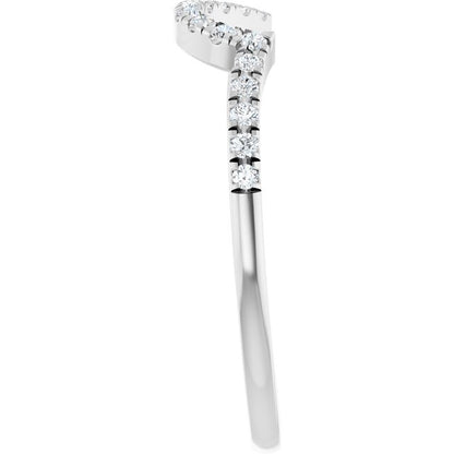 14K White Gold 1/5 CTW Natural Diamond Matching Band, 3.73 mm