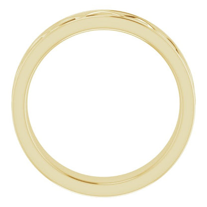 Infinity-Inspired Flat Band