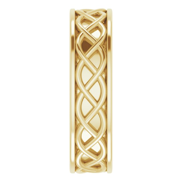 Infinity-Inspired Flat Band