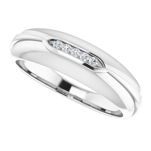 .08 CTW Natural Diamond Band, 6.5 mm