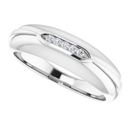 .08 CTW Natural Diamond Band, 6.5 mm