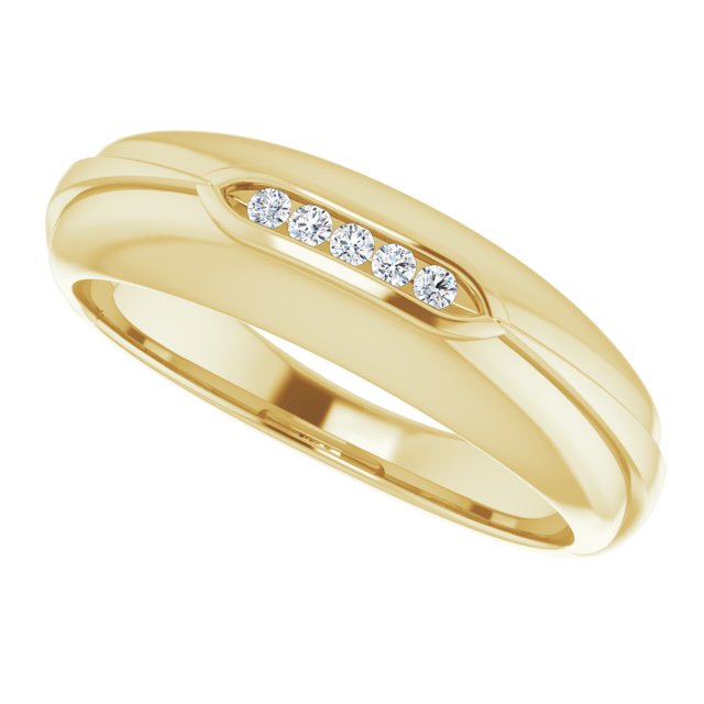 .08 CTW Natural Diamond Band, 6.5 mm