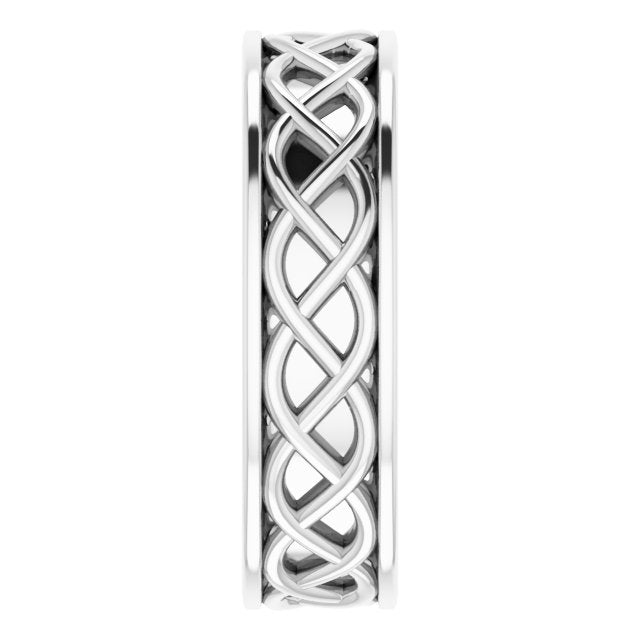 Infinity-Inspired Flat Band