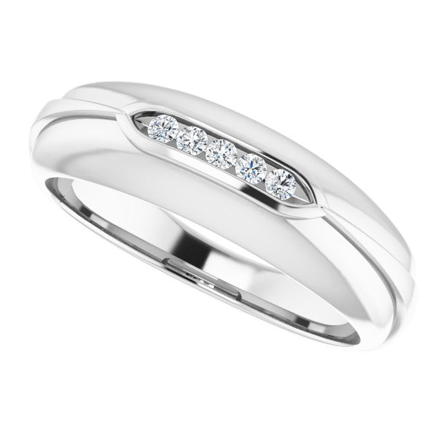 1/10 CTW Natural Diamond Band, 6.69 mm