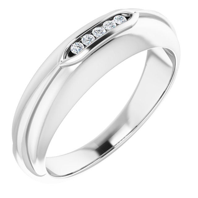 .08 CTW Natural Diamond Band, 6.5 mm