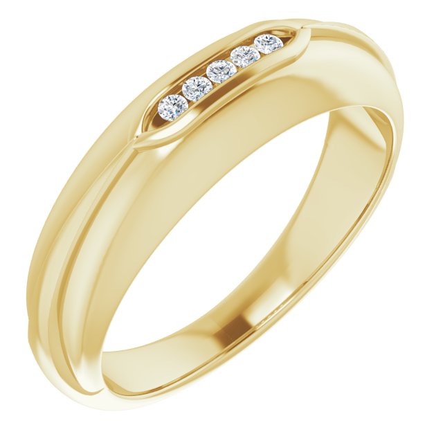 .08 CTW Natural Diamond Band, 6.5 mm