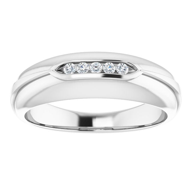 1/10 CTW Natural Diamond Band, 6.69 mm