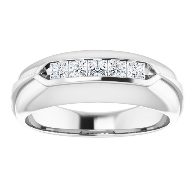 1/2 CTW Natural Diamond Band, 7.5 mm
