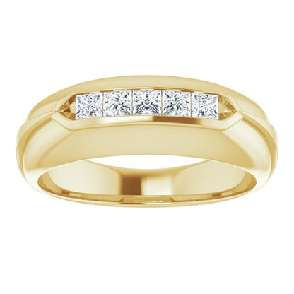 1/2 CTW Natural Diamond Band, 7.5 mm