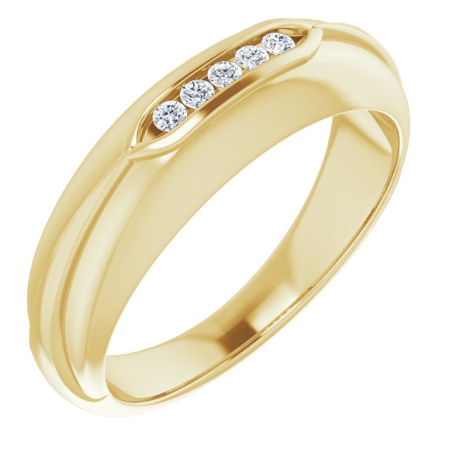 1/10 CTW Natural Diamond Band, 6.69 mm