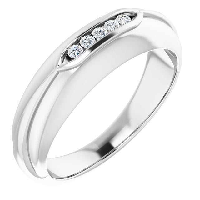 1/10 CTW Natural Diamond Band, 6.69 mm