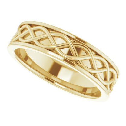Infinity-Inspired Flat Band