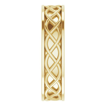 Infinity-Inspired Flat Band