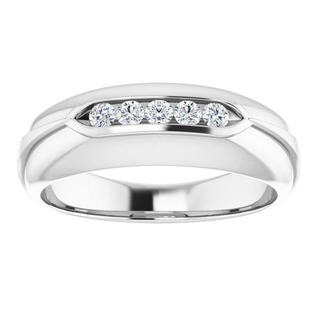 14K White Gold 1/4 CTW Natural Diamond Band, 7.25 mm