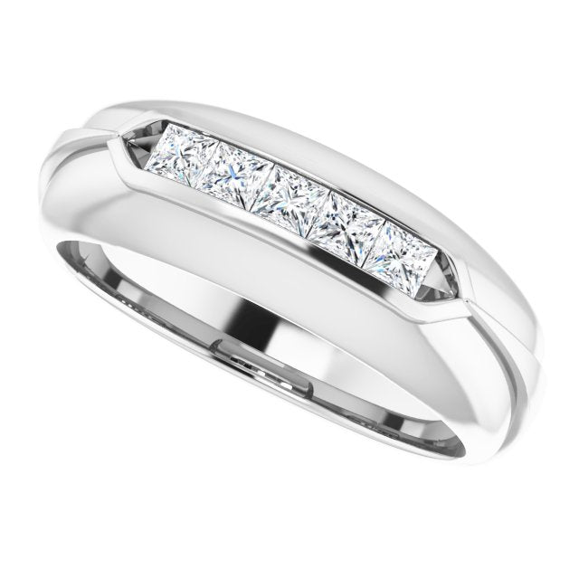 1/2 CTW Natural Diamond Band, 7.5 mm