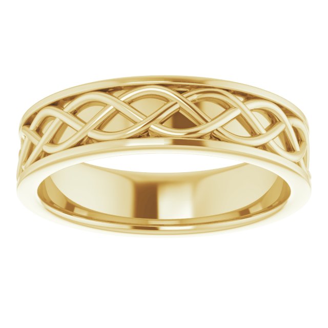 Infinity-Inspired Flat Band