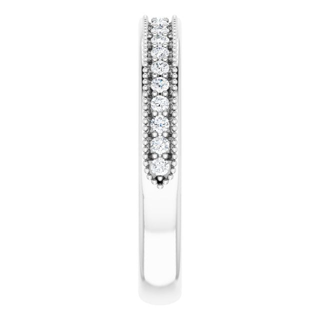 1/5 CTW Natural Diamond Milgrain Band