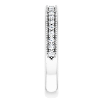 1/5 CTW Natural Diamond Milgrain Band