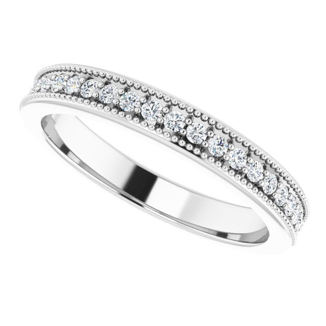 1/5 CTW Natural Diamond Milgrain Band