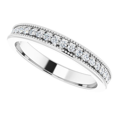1/5 CTW Natural Diamond Milgrain Band