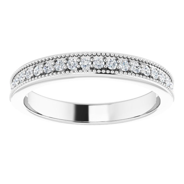1/5 CTW Natural Diamond Milgrain Band