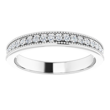 1/5 CTW Natural Diamond Milgrain Band