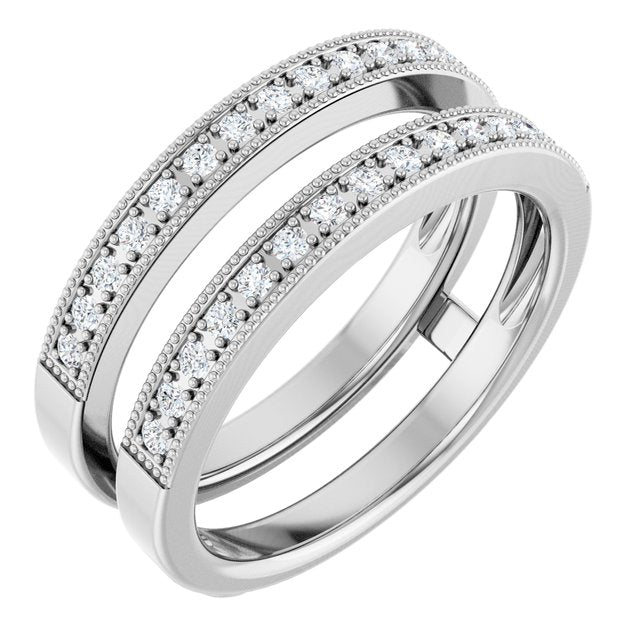 1/3 CTW Natural Diamond Ring Guard, Style 2