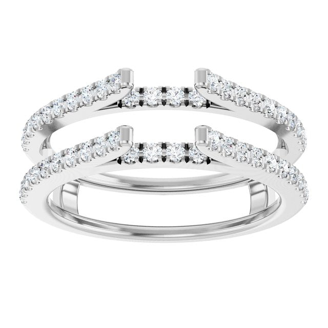 1/2 CTW Natural Diamond Ring Guard, French-Set Cathedral-Style