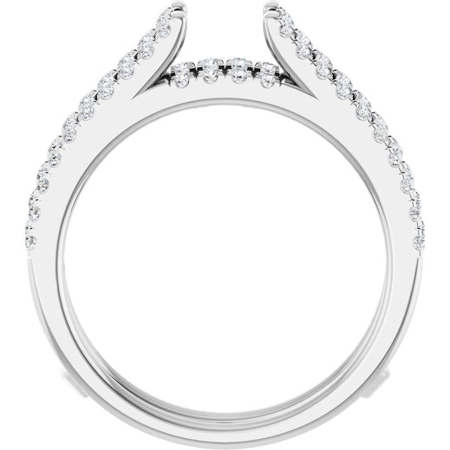 1/2 CTW Natural Diamond Ring Guard, French-Set Cathedral-Style