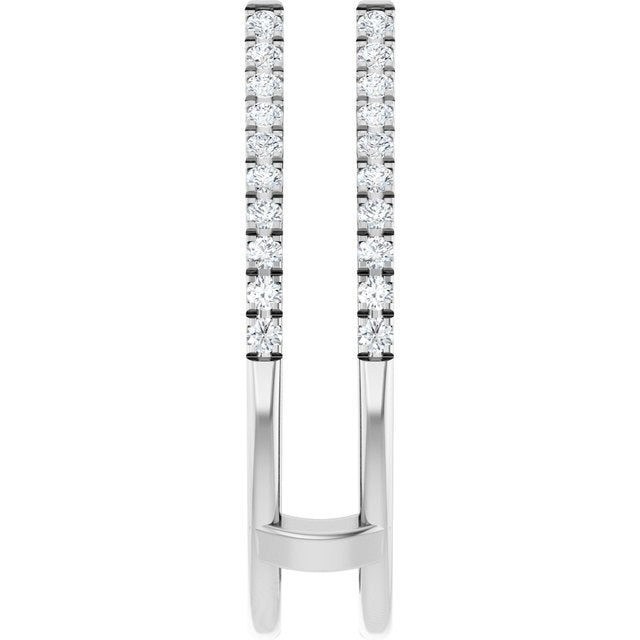 1/2 CTW Natural Diamond Ring Guard, French-Set Cathedral-Style