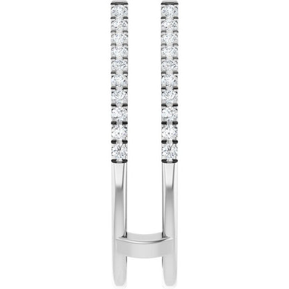 1/2 CTW Natural Diamond Ring Guard, French-Set Cathedral-Style