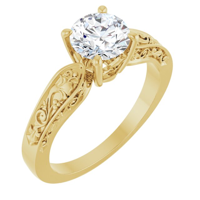 Continuum Sterling Silver Floral-Inspired Matching Band