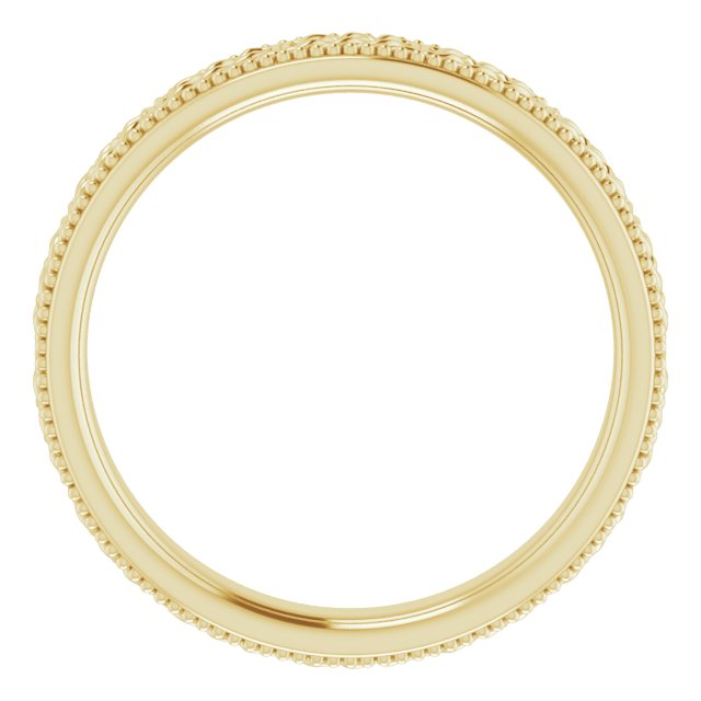 Milgrain Edge Celtic-Inspired Flat Band