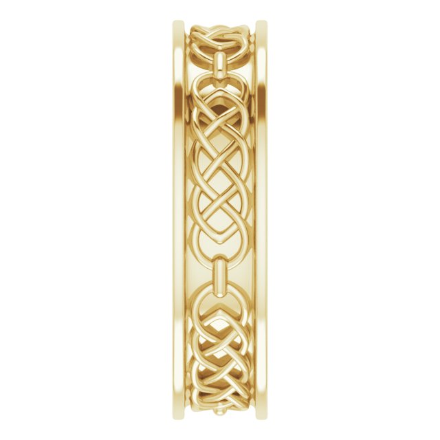 Celtic-Inspired Flat Band, 6 mm