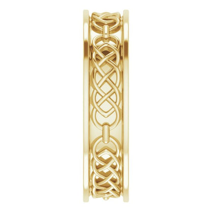 Celtic-Inspired Flat Band, 6 mm