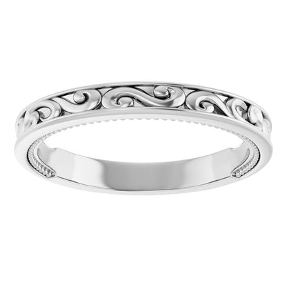 Vintage-Inspired Matching Band, 2.74 mm