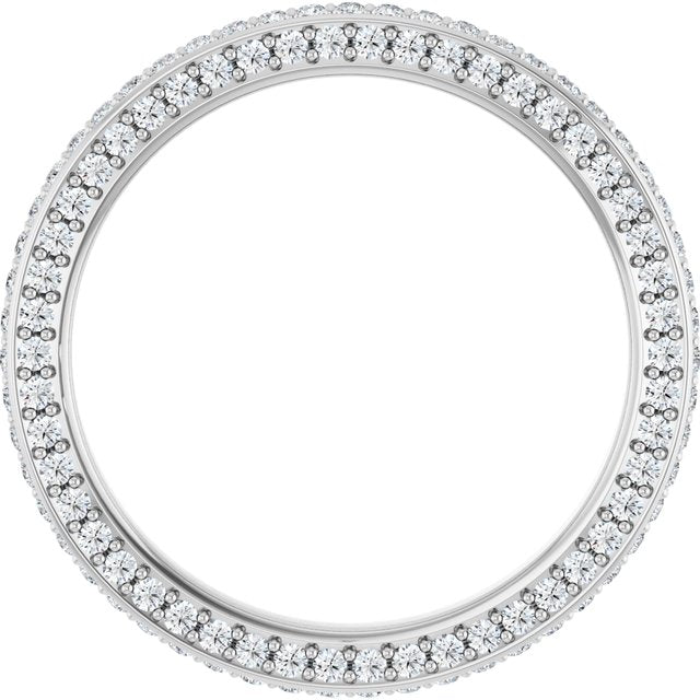 3/4 CTW Natural Diamond Eternity Band, 2 mm, Style 2