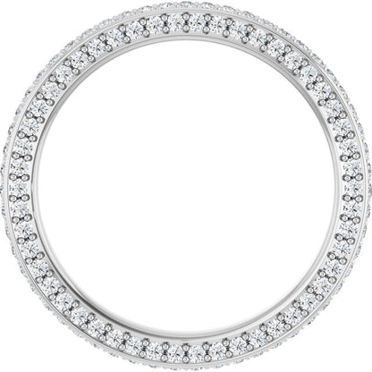 3/4 CTW Natural Diamond Eternity Band, 2 mm, Style 2