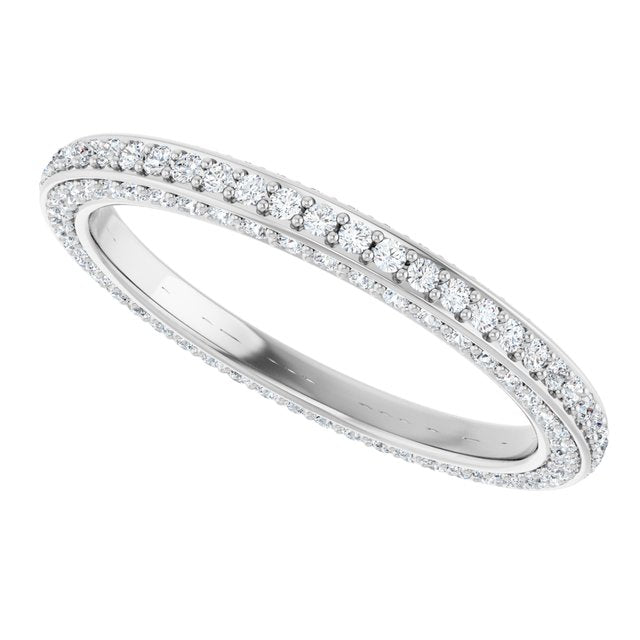 3/4 CTW Natural Diamond Eternity Band, 2 mm, Style 2