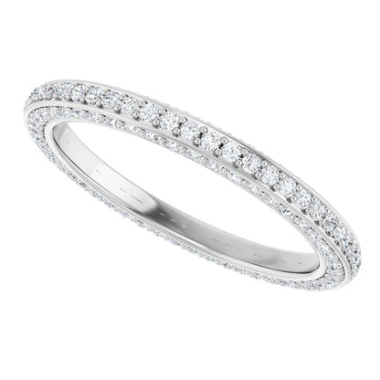 3/4 CTW Natural Diamond Eternity Band, 2 mm, Style 2