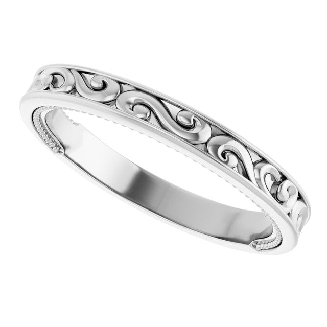 Vintage-Inspired Matching Band, 2.74 mm