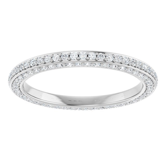 3/4 CTW Natural Diamond Eternity Band, 2 mm, Style 2