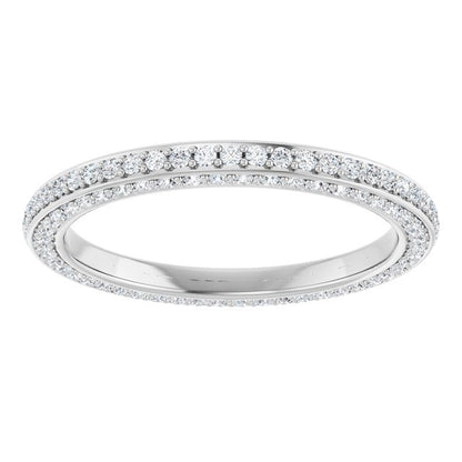 3/4 CTW Natural Diamond Eternity Band, 2 mm, Style 2