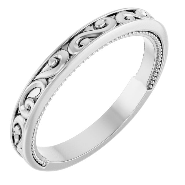 Vintage-Inspired Matching Band, 2.74 mm