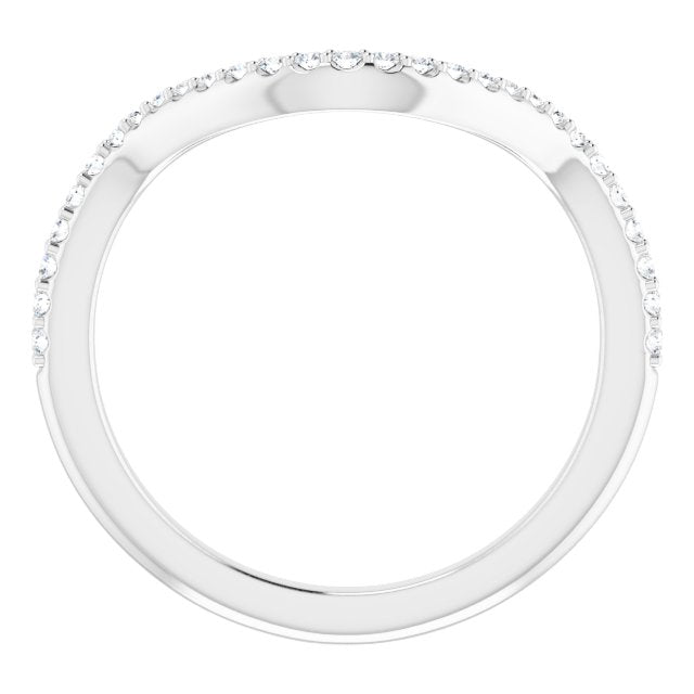 1/5 CTW Natural Diamond Band, 1.7 mm, Double Halo-Style Engagement