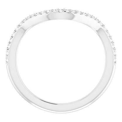 1/5 CTW Natural Diamond Band, 1.7 mm, Double Halo-Style Engagement